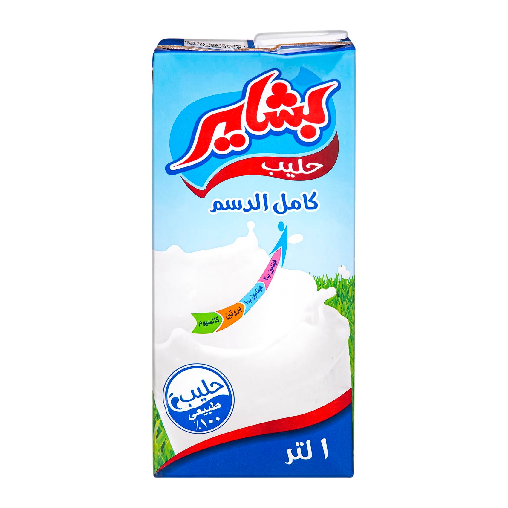 حليب كامل الدسم بشاير - 1 لتر